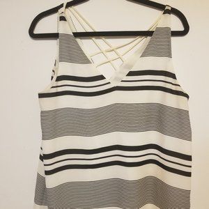 Express Cami - Black & off-white strappy - Medium